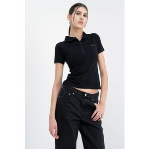 Tricou polo cu buzunar mic pe piept - Negru imagine