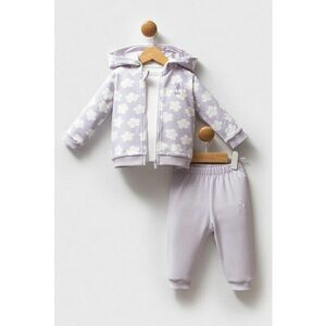 Set de imbracaminte - 3 piese - Alb/Violet deschis imagine