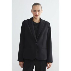 Sacou uni cu buzunare cu refilet - Negru imagine