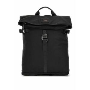 Rucsac din material textil cu detaliu logo - Negru imagine