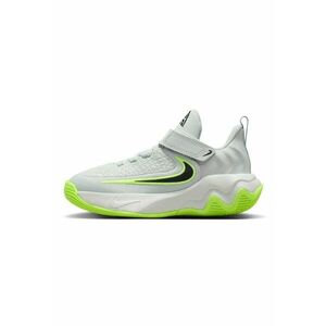 Pantofi Giannis Immortality 4 cu segment cu inchidere velcro pentru baschet - Gri deschis/Verde lime imagine