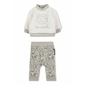 Set de pantaloni si bluza de trening pufoase - Bej/Maro nisip imagine