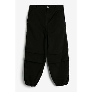 Pantaloni cu model stratificat - Negru imagine