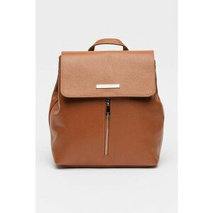 Rucsac din piele cu buzunar exterior - Caramel imagine