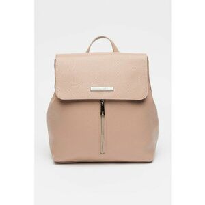 Rucsac din piele cu buzunar exterior - Roz prafuit imagine
