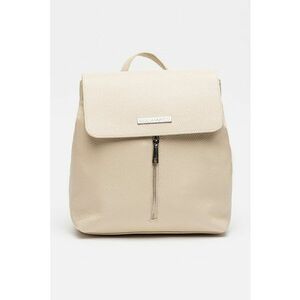 Rucsac din piele cu buzunar exterior - Bej deschis imagine