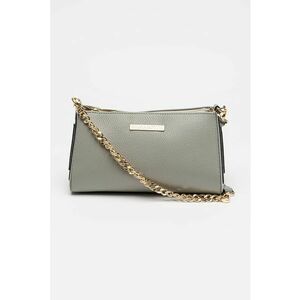 Geanta crossbody din piele - Gri cenusiu imagine