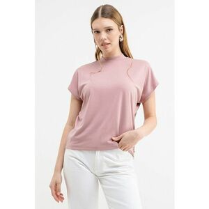 Tricou din amestec de modal - Roz prafuit imagine