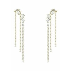 Cercei drop din otel inoxidabil cu cristale - Auriu imagine