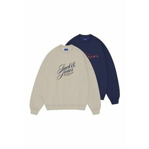 Set de bluza de trening cu imprimeu - 2 piese - Alb fildes/Albastru inchis imagine