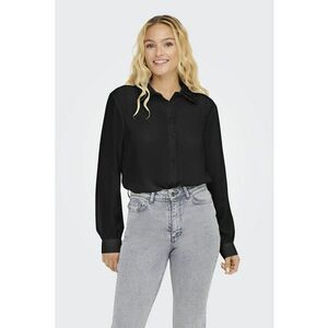 Camasa cu guler brodat - Negru imagine