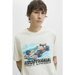 Tricou cu imprimeu pe piept - Alb/Negru/Albastru glaciar imagine