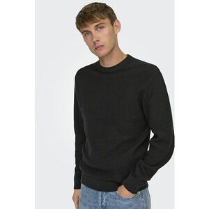 Pulover slim-fit din tricot - Negru imagine