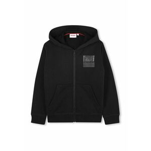 Hanorac cu fermoar si logo - Negru imagine
