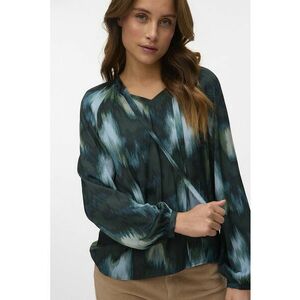 Bluza-tunica cu model tie-dye - Verde englez/Albastru deschis imagine