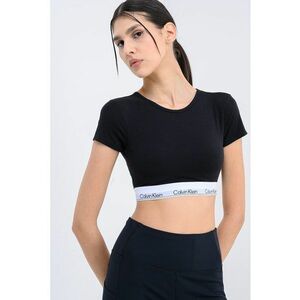 Bustiera din amestec de bumbac cu logo - Negru imagine