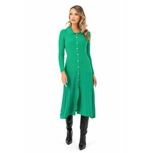 Rochie midi striata - Verde imagine