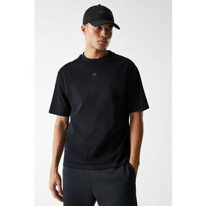 Tricou supradimensionat cu decolteu la baza gatului Tech - Negru imagine
