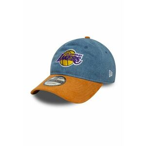 Sapca din denim si piele intoarsa sintetica LA Lakers - Galben inchis/Albastru deschis imagine