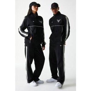 Bluza de trening unisex cu fermoar si detalii brodate - Negru imagine