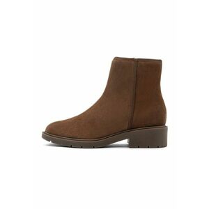 Botine de piele intoarsa Sasha - Maro cognac imagine