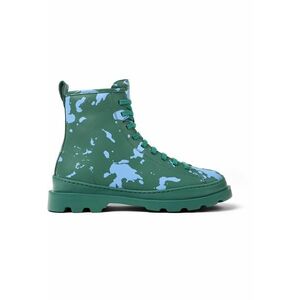Ghete de piele cu pete decorative Brutus 933 - Verde/Albastru imagine