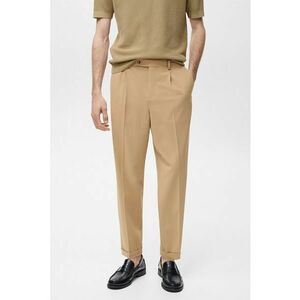 Pantaloni eleganti cu pensa - Bej imagine