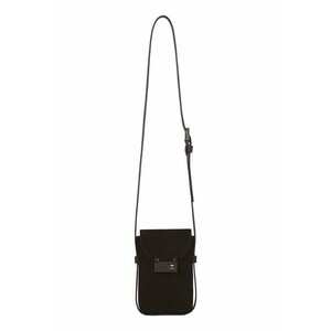 Geanta crossbody din piele intoarsa - Negru imagine
