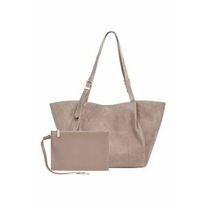 Geanta shopper din piele intoarsa - Grej imagine