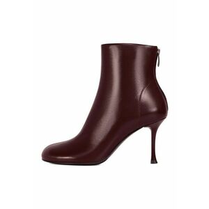 Botine uni cu toc stiletto - Visiniu imagine