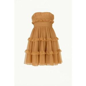 Rochie mini stratificata - fara maneci - Maro imagine
