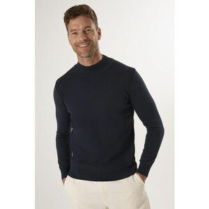 Pulover slim fit de bumbac - Albastru ultramarin imagine