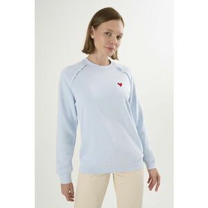 Bluza lejera de trening din bumbac cu maneci raglan - Albastru pastel imagine