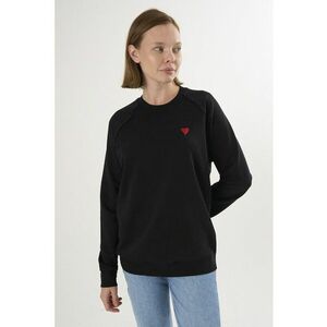 Bluza lejera de trening din bumbac cu maneci raglan - Negru imagine