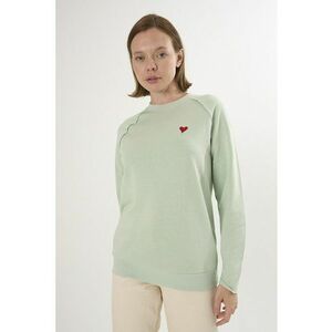 Bluza lejera de trening din bumbac cu maneci raglan - Verde pal imagine