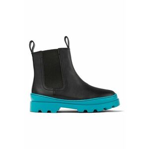 Ghete din piele cu fermoar Brutus 8537 - Negru imagine