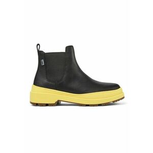 Ghete Chelsea impermeabile de piele cu segmente din material textil Brutus Trek 1453 - Negru imagine