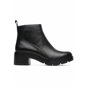 Botine de piele cu toc masiv Wanda 791 - Negru imagine