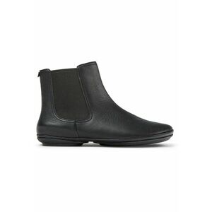 Ghete Chelsea de piele cu segmente textile Right Nina 1313 - Negru imagine