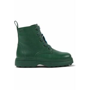 Ghete de piele cu detalii logo Norte Twins 1725 - Verde masliniu imagine