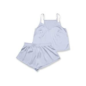 Pijamale de dama satin - gri deschis imagine