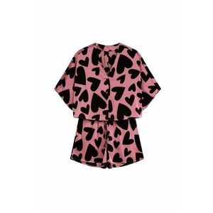 Pijamale de dama Jenya violet-roz - Inimioare imagine