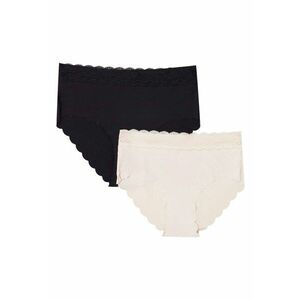 Set 2 perehi de Chiloti Polly Bumbac - Crem/Negru imagine