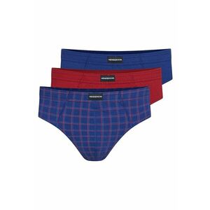 Set de 3 perechi chiloti barbati - Bumbac - Albastru/Rosu imagine