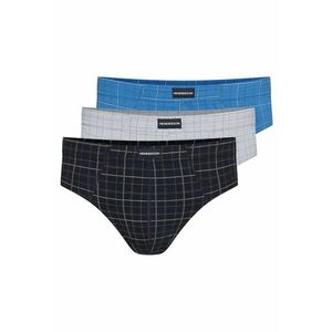 Set 3 perechi chiloti barbati - Bumbac - Imprimeu carouri - Multicolor imagine