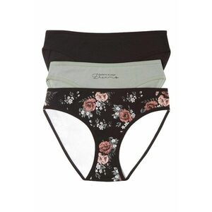 Set 3 perechi de chiloti dama Mi-Mi - Bumbac - negru/gri imagine