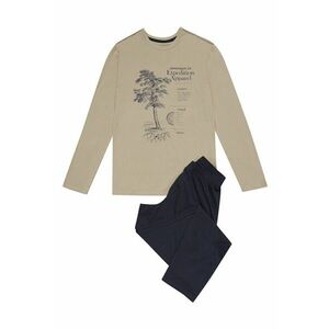 Pijamale barbati - Confortabile - Negru/Bej imagine