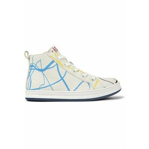 Tenisi mid-high de piele Runner Four Twins 1727 - Alb/Albastru imagine