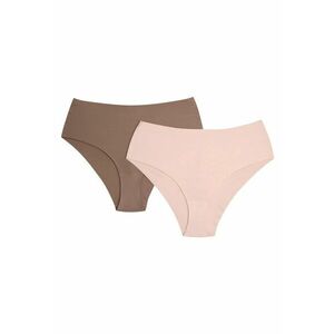 Chiloti cu talie inalta Bump set din 2 perechi Bronz - bej imagine