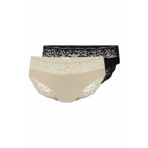Chiloti cu talie inalta Patri set de 2 perechi Negru - bej imagine